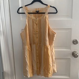 Yellow stripped torrid tank top
